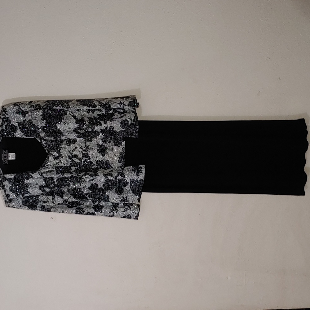 Alex Evenings Petites Women's Size 6P Tank Bodice Dress with Long Sleeve Jacket